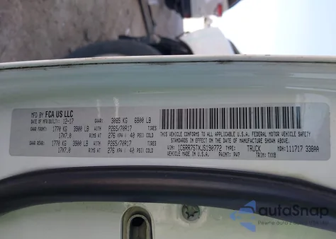 2018 Ram 1500 Tradesman 4X4 6'4 Box from USA, damaged, VIN 1C6RR7STXJS190772